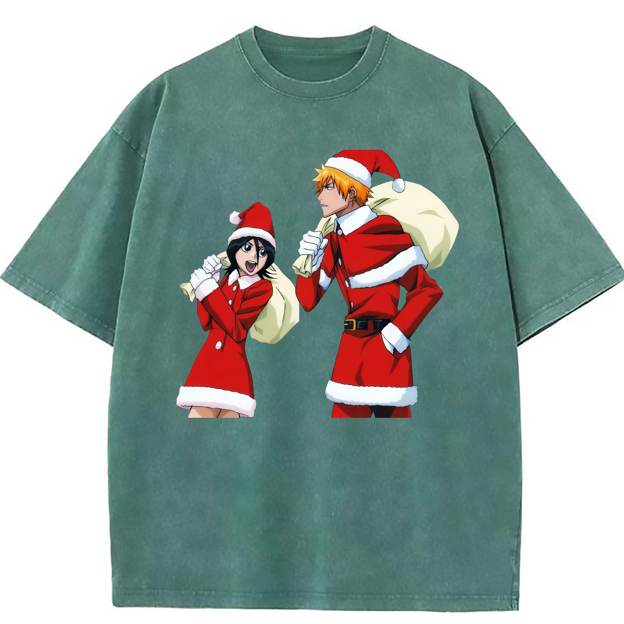 （画像用） ブリーチ 朽木ルキア BLEACH Kuchiki Rukia 綿100% ヴィンテージ風 半袖Tシャツ（フロントプリント）